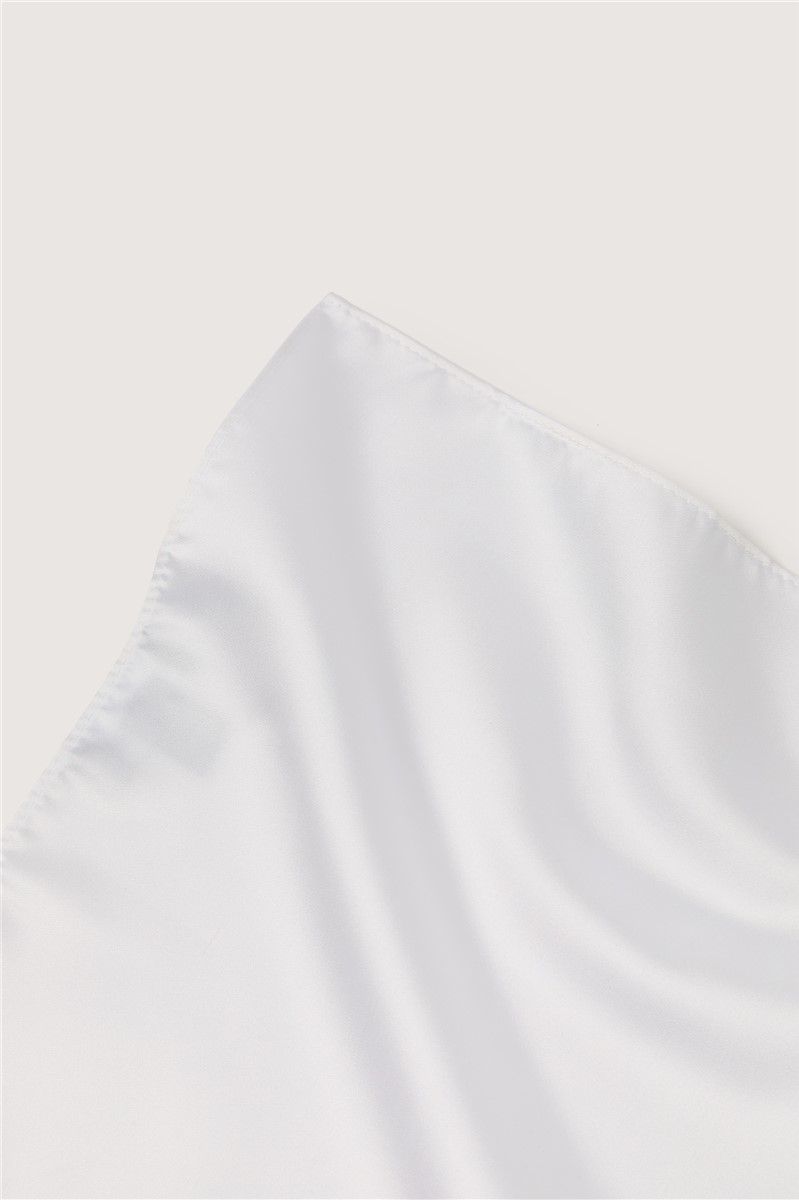  Plain White Pocket Square
