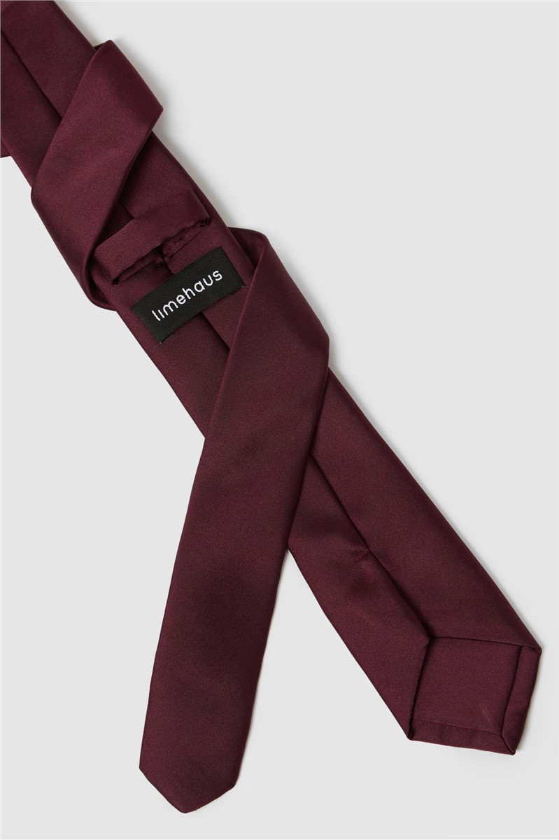  Regular Plain Burgundy Tie