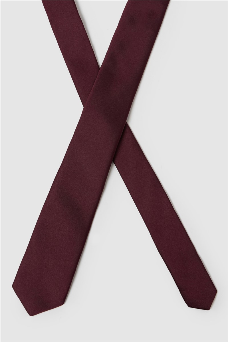 Regular Plain Burgundy Tie