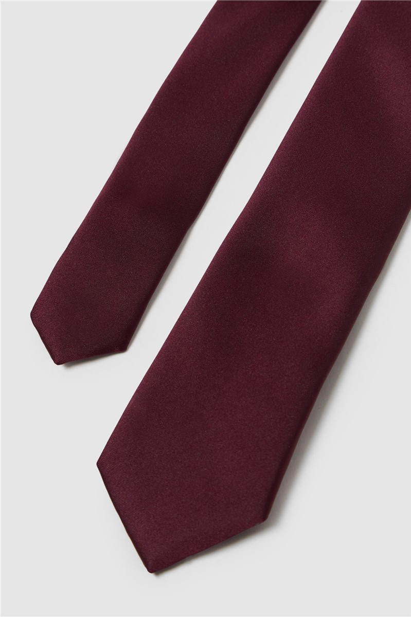  Regular Plain Burgundy Tie