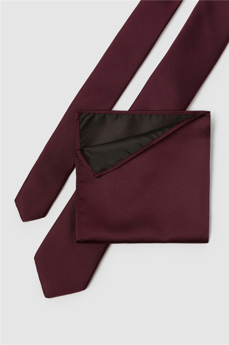  Regular Plain Burgundy Tie