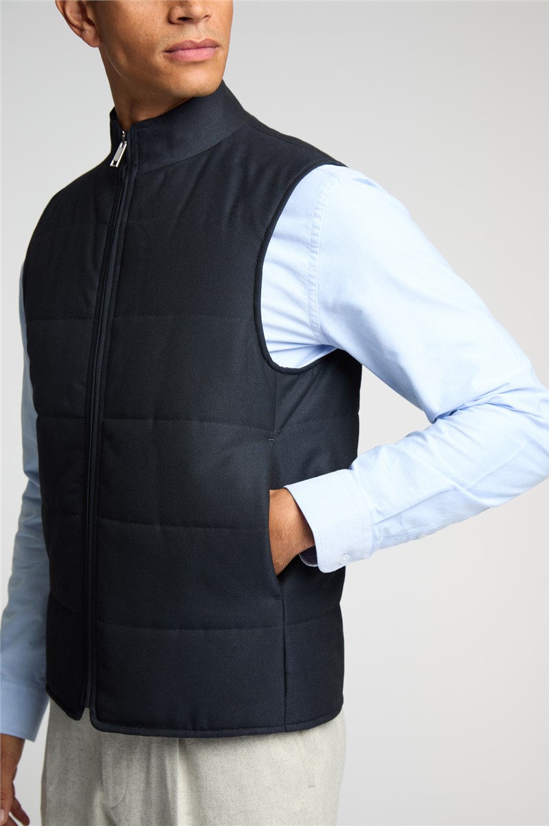  Navy Zip Through Gilet