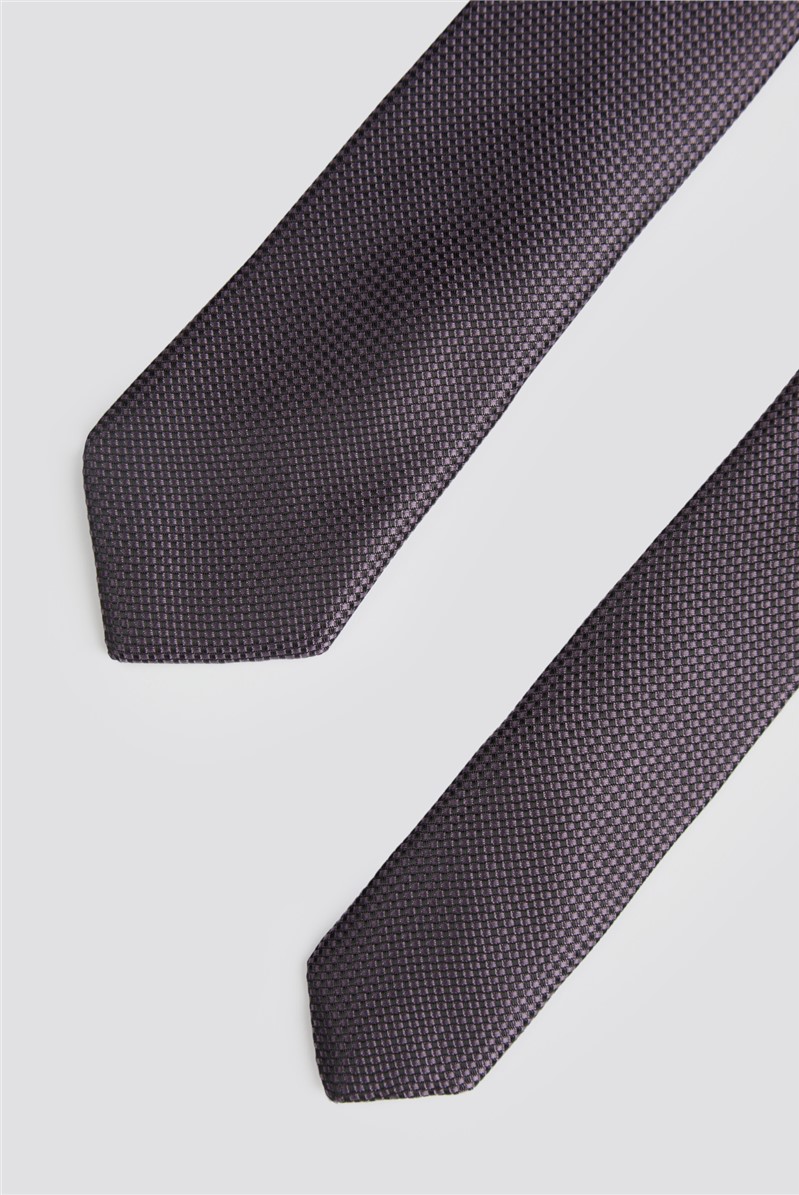  Purple Slim Textured Tie