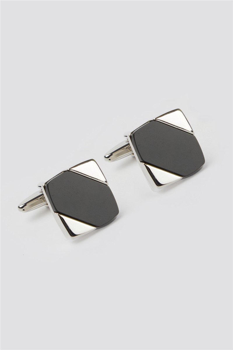  Onyx Diagonal Cufflinks