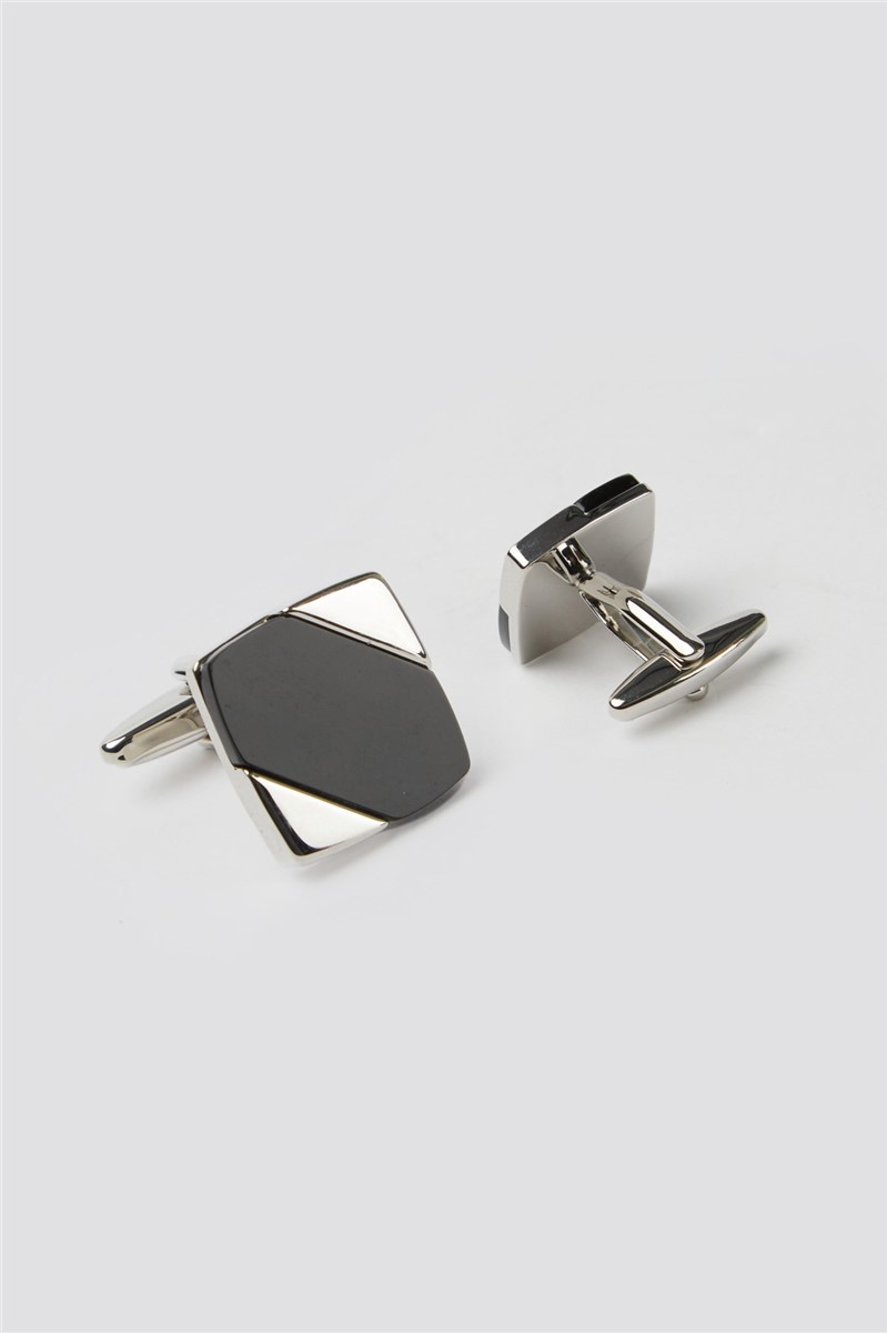  Onyx Diagonal Cufflinks