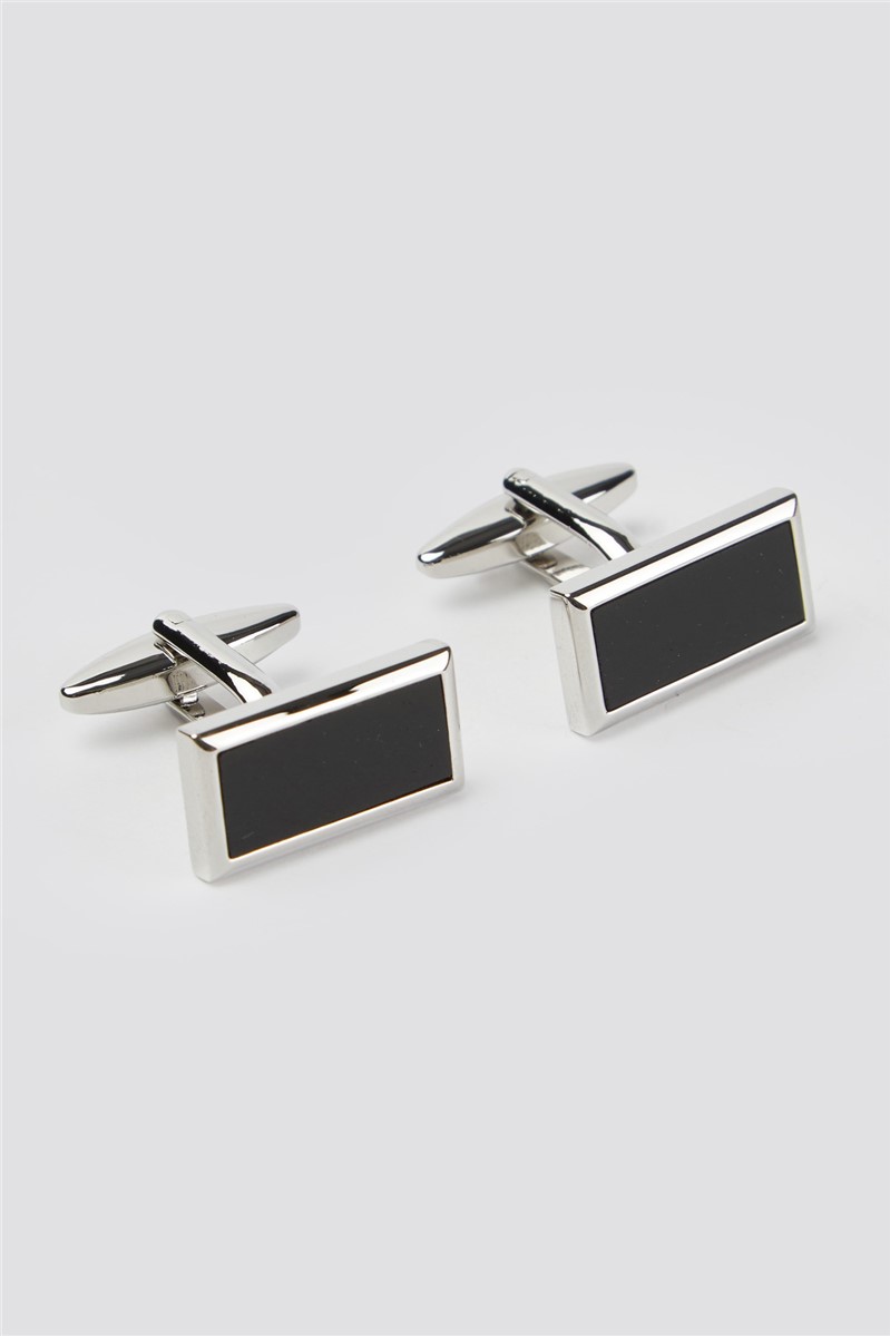  Onyx Rectangle Cufflinks