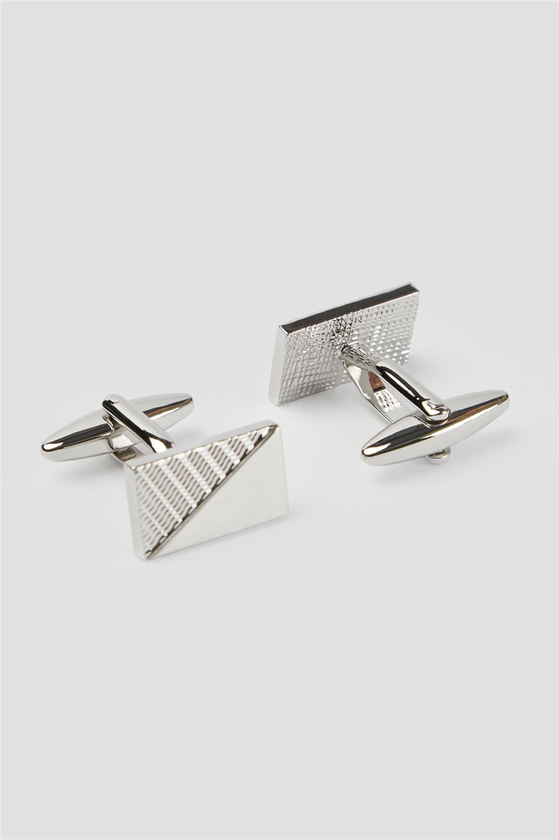  Rectangle Engine Turned Cufflinks