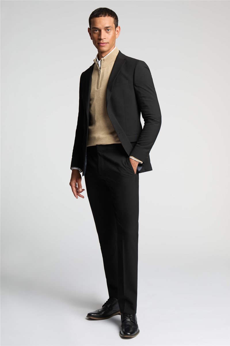  Slim Fit Black Stretch Suit