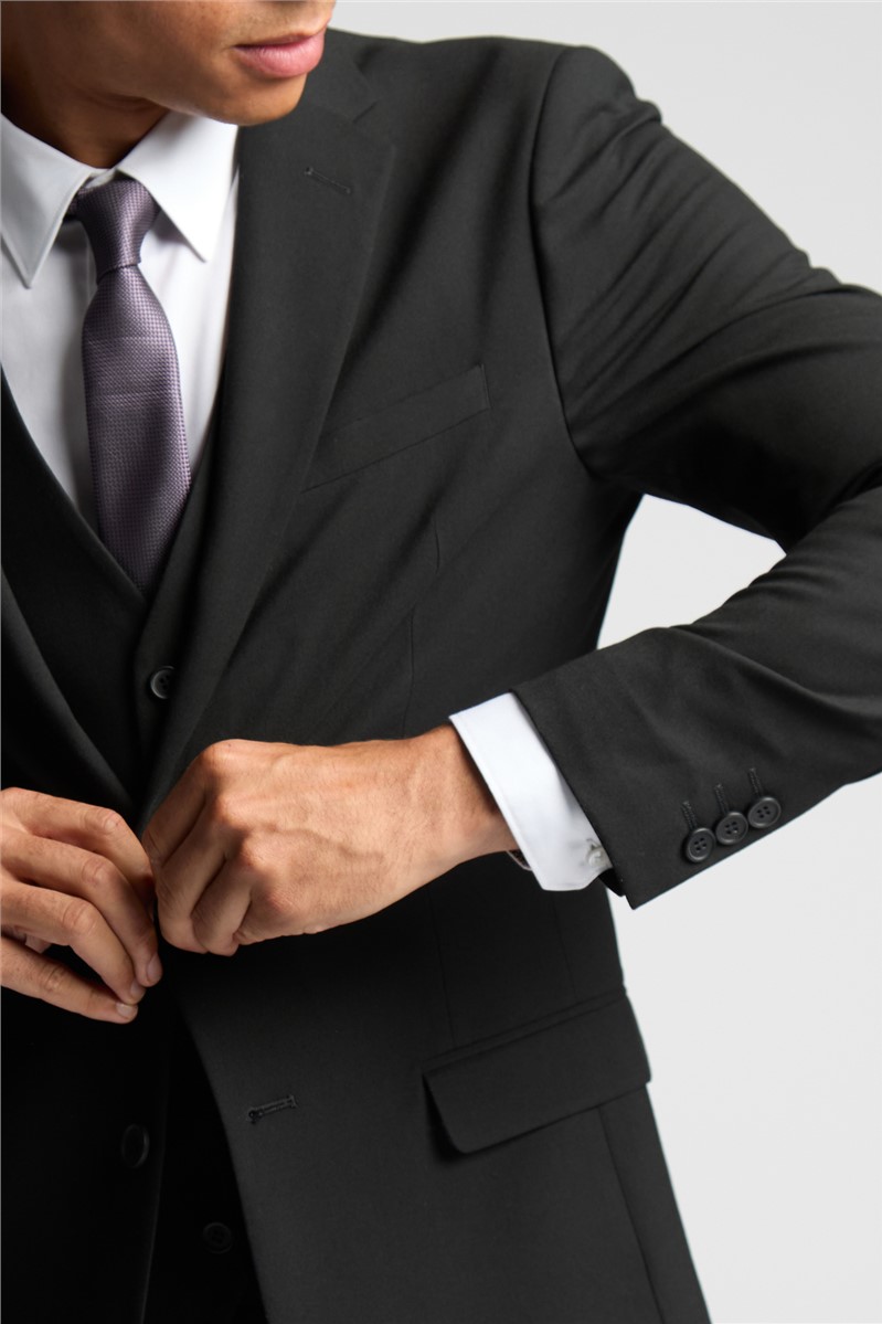  Slim Fit Black Stretch Suit