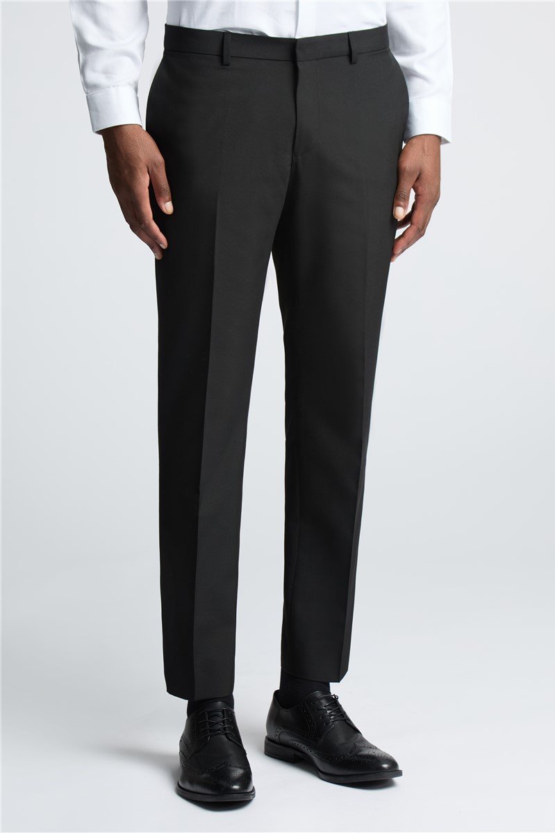  Tailored Fit Black Stretch Suit