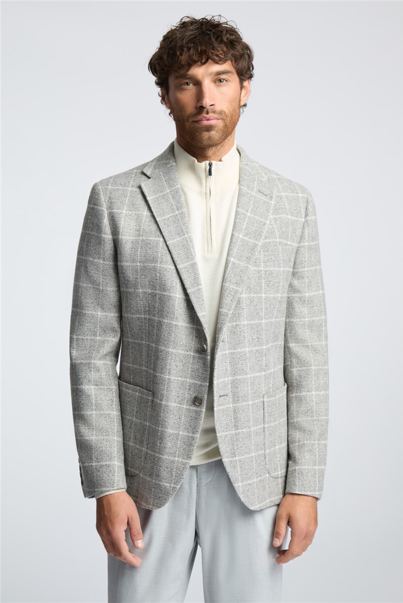  Grey Subtle Check Blazer