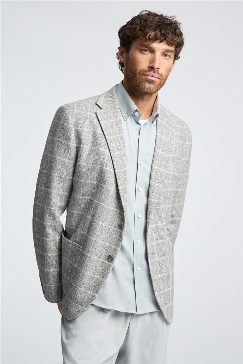  Grey Subtle Check Blazer