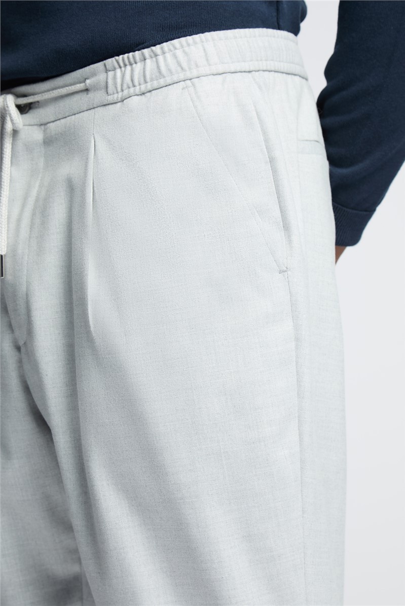  Grey Drawstring Trousers with Turn Up