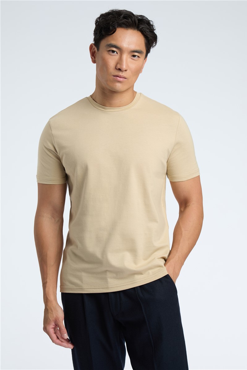  Crew Neck T-Shirt - Sand