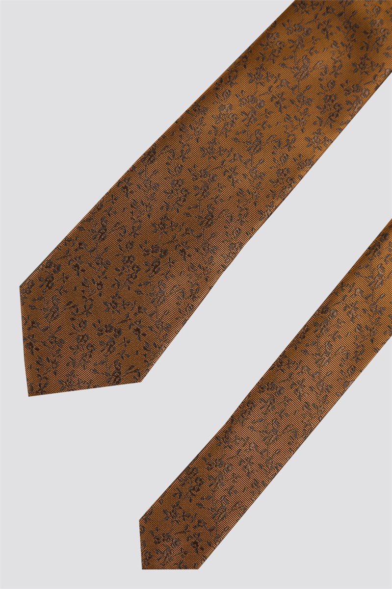  Rust Mini Floral Tie