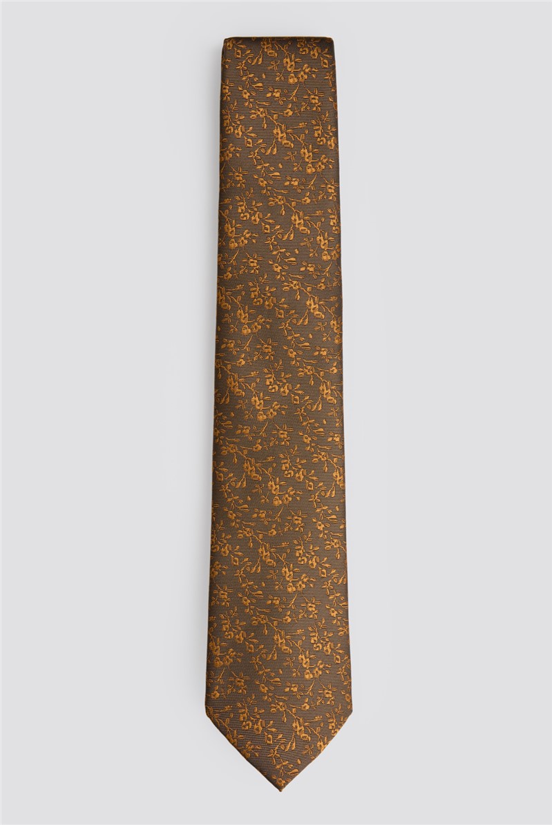  Bronze Mini Floral Tie