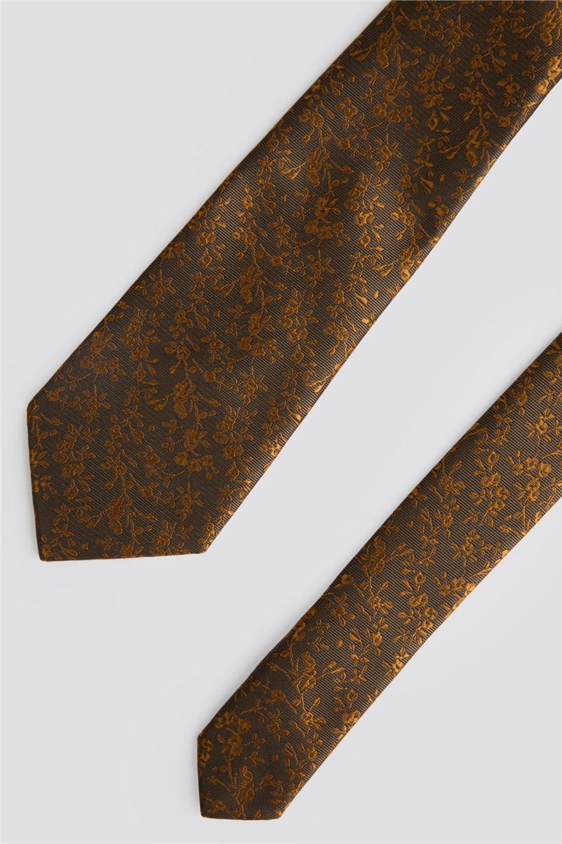  Bronze Mini Floral Tie