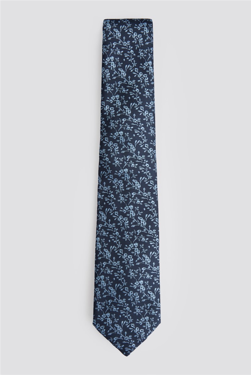  Blue Mini Floral Tie