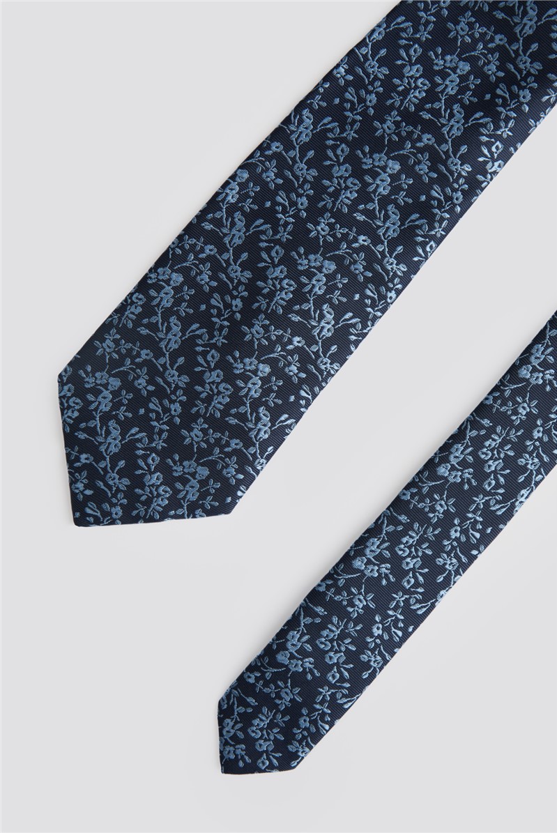  Blue Mini Floral Tie