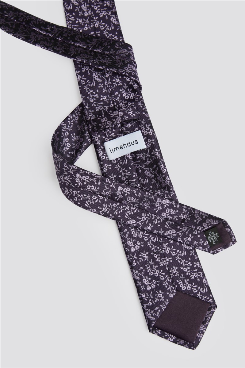  Purple Mini Floral Tie