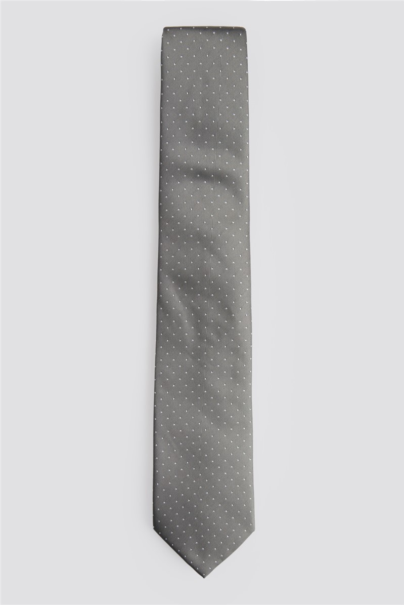  Grey Pindot Tie