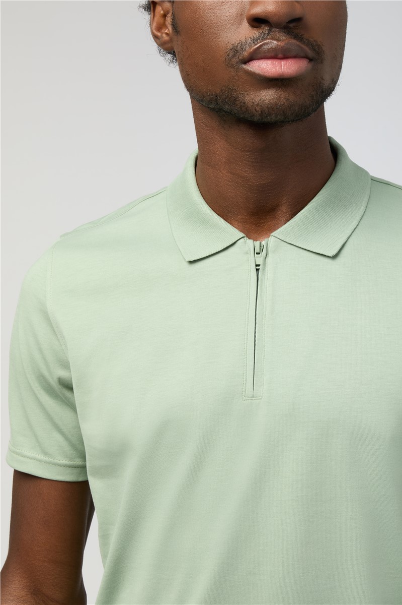 Sage Quarter Zip Jersey Polo