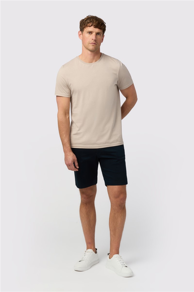  Taupe Crew Neck T-Shirt