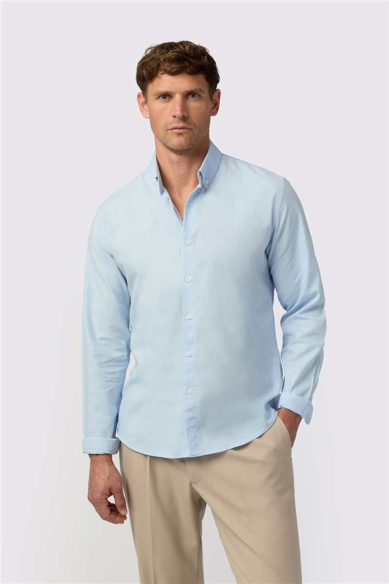  Light Blue Linen Shirt