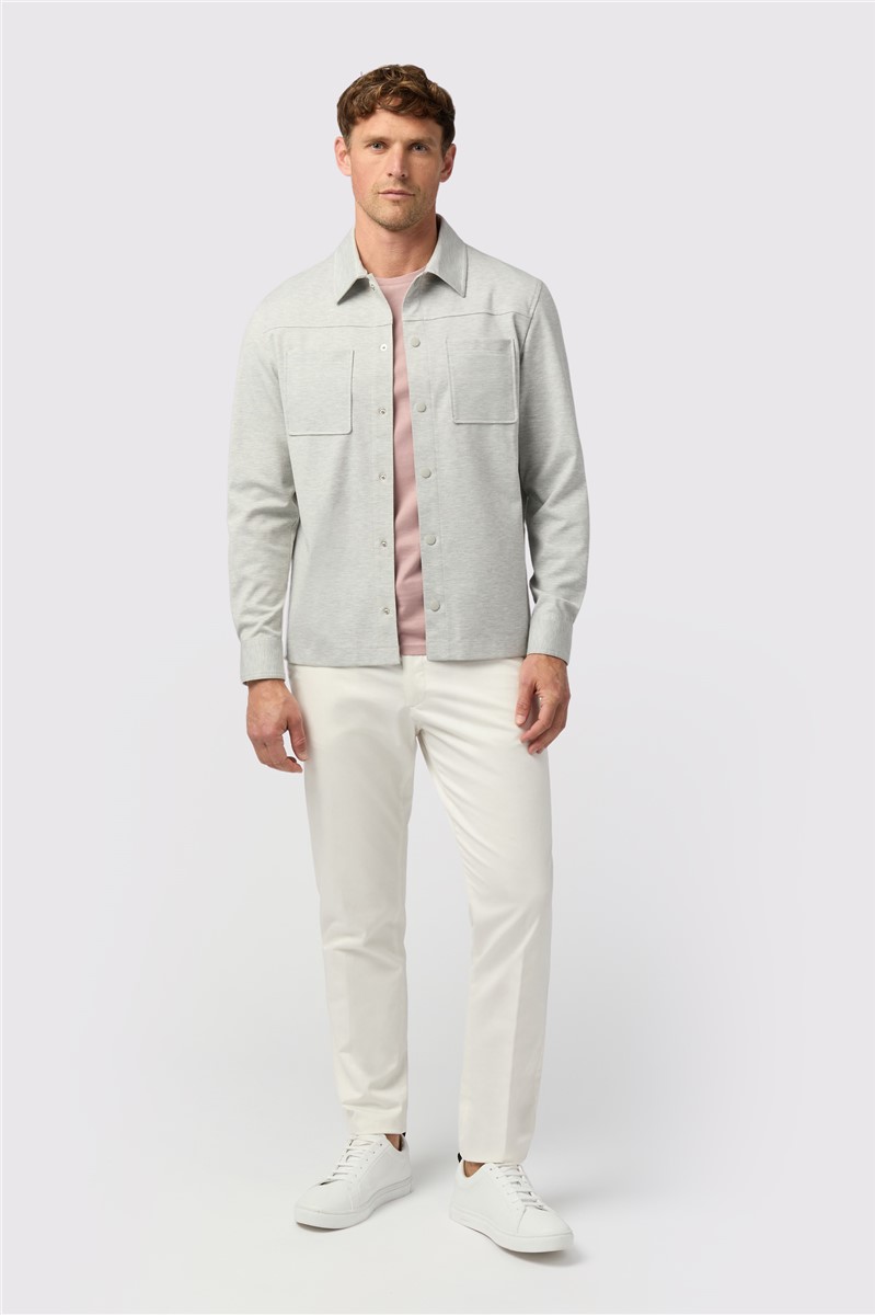  Light Grey Jersey Overshirt