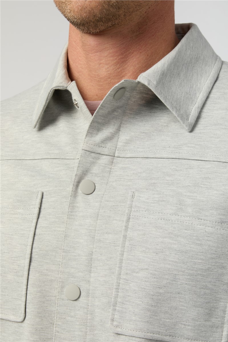  Light Grey Jersey Overshirt