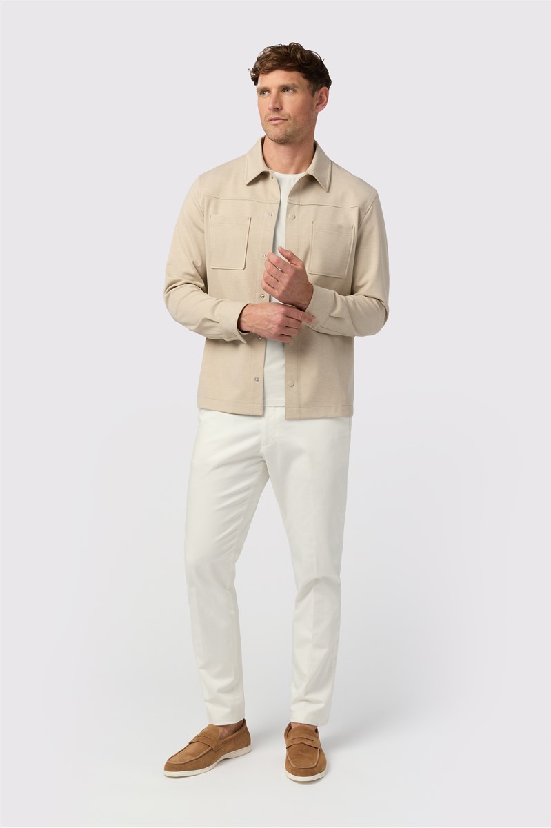  Oatmeal Jersey Overshirt
