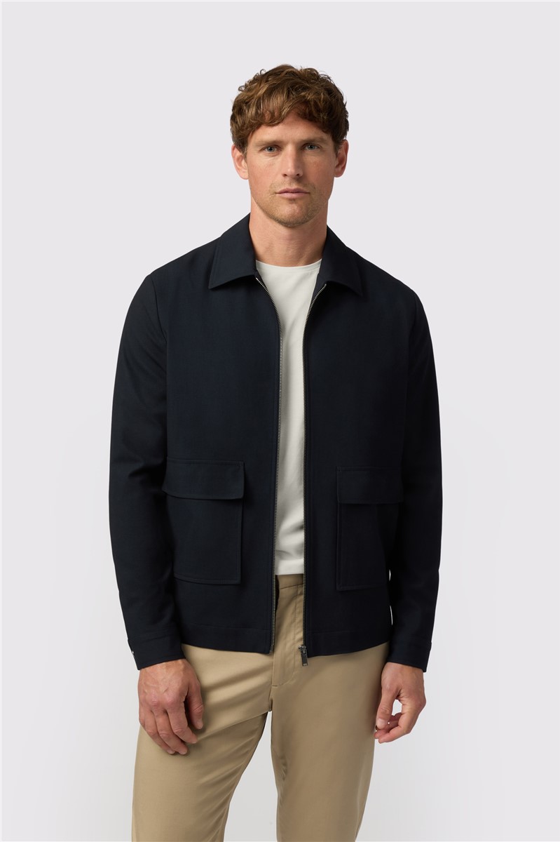  Navy Zipped Jacket