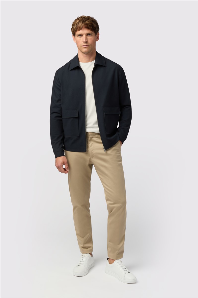  Navy Zipped Jacket
