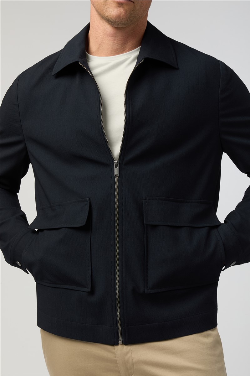  Navy Zipped Jacket