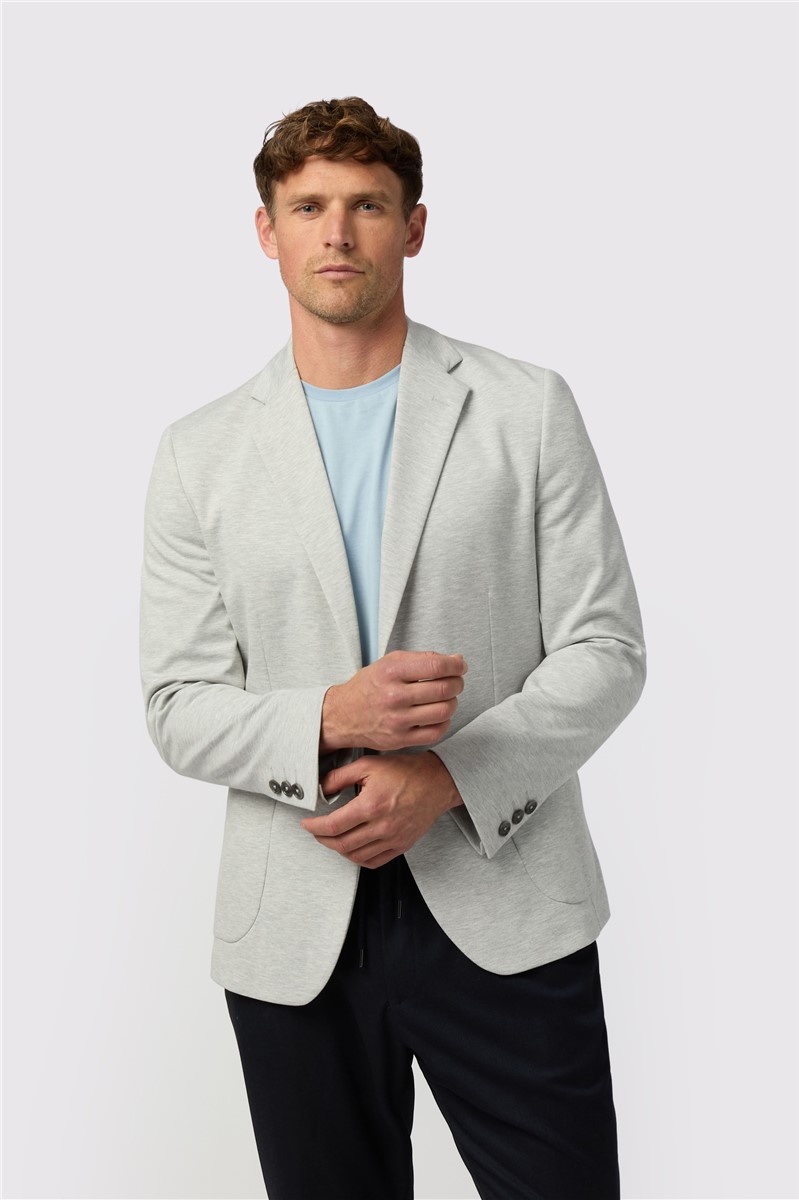  Light Grey Jersey Blazer