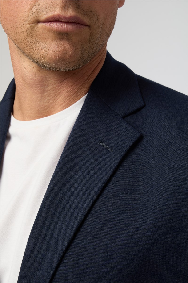  Navy Jersey Blazer