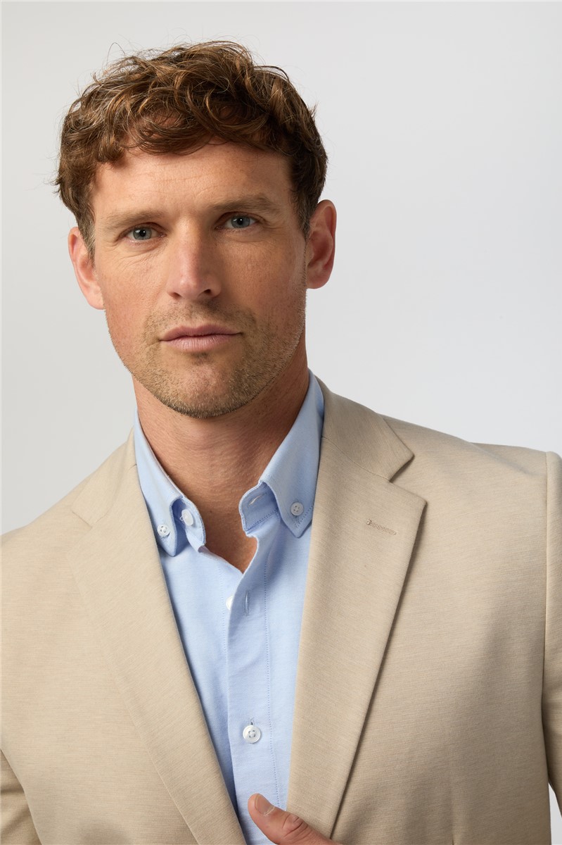  Oatmeal Jersey Blazer