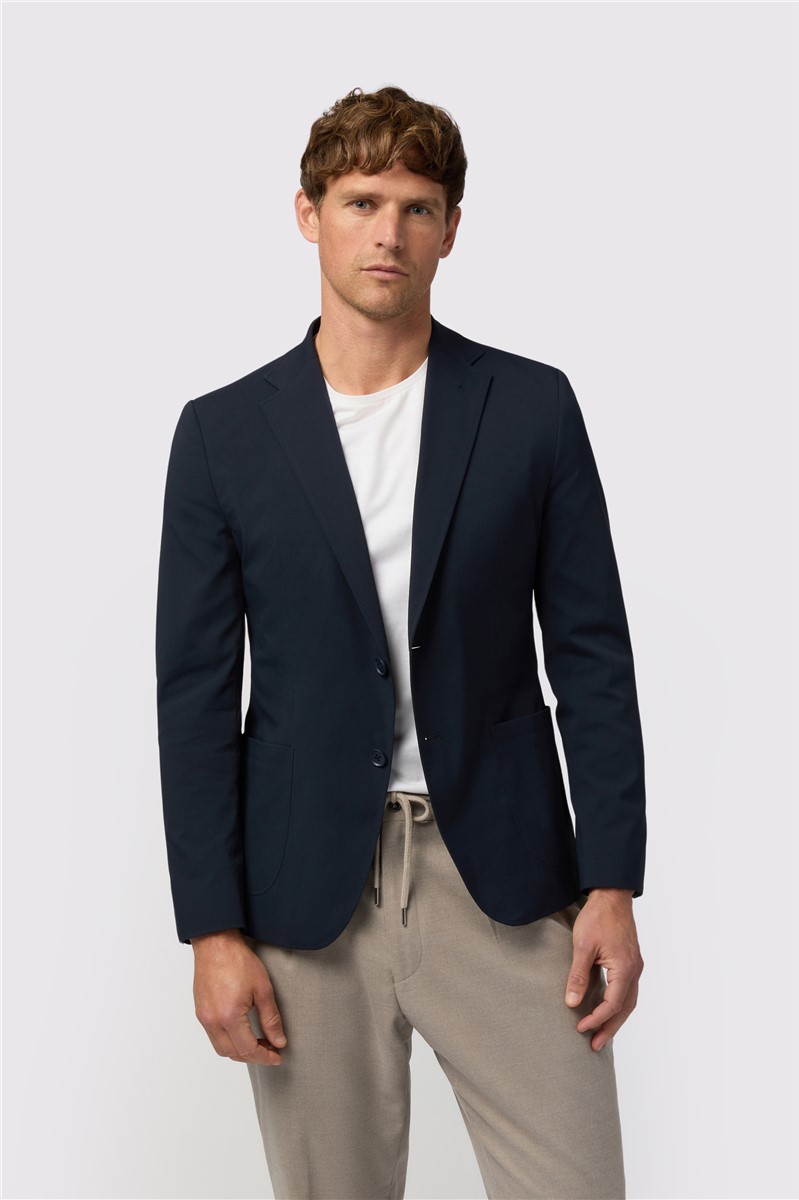  Navy Textured Blazer
