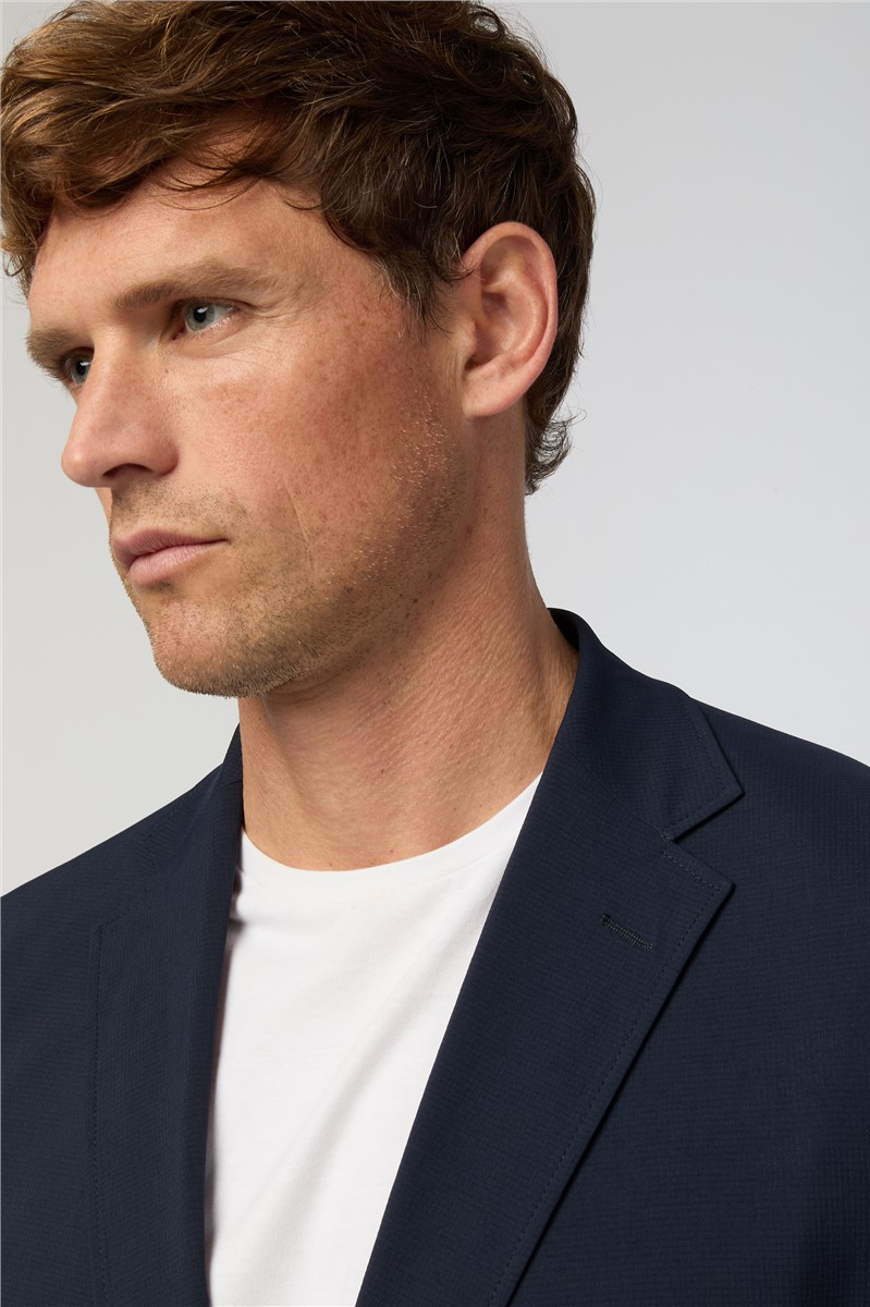  Navy Textured Blazer