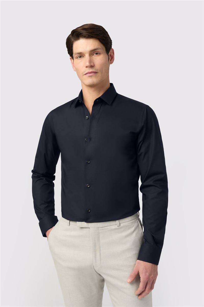  Slim Fit Navy Stretch Shirt