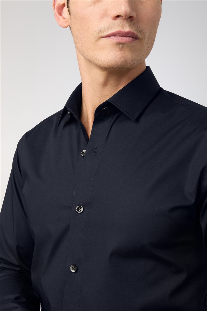  Slim Fit Navy Stretch Shirt
