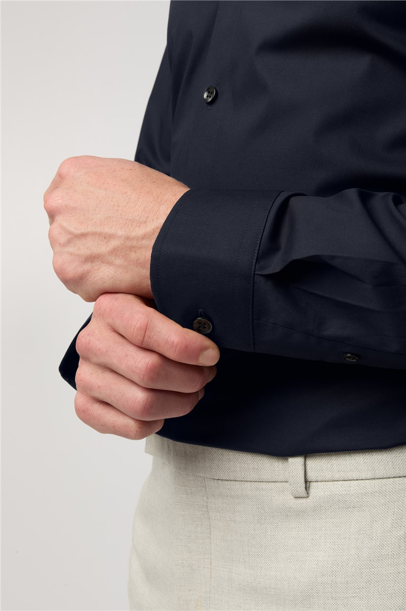  Slim Fit Navy Stretch Shirt