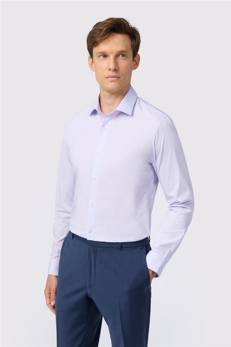  Lilac Slim Fit Stretch Shirt