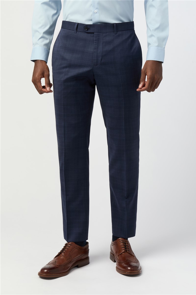  Tailored Fit Italian Ink Check Waistcoat