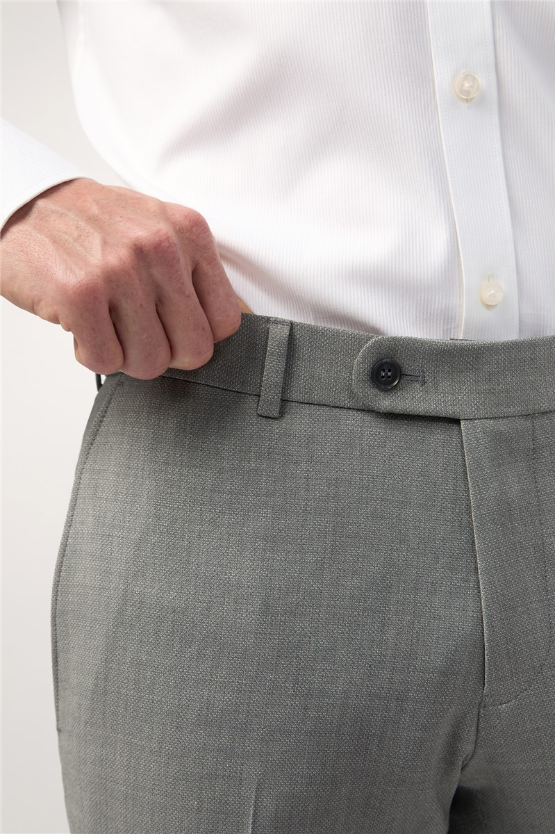  Tailored Fit Cool Grey Texture Trouser