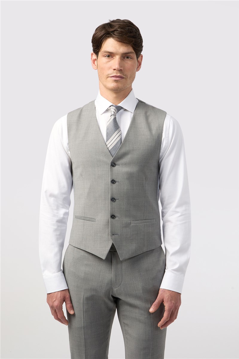  Tailored Fit Cool Grey Texture Suit
