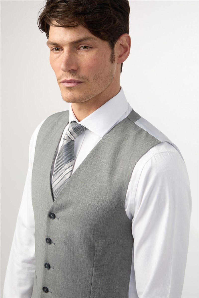  Tailored Fit Cool Grey Texture Suit
