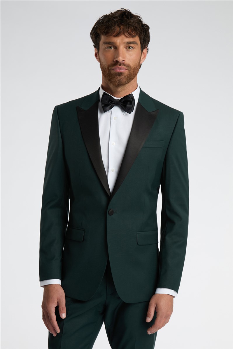  Tailored Fit Green Tuxedo Trousers