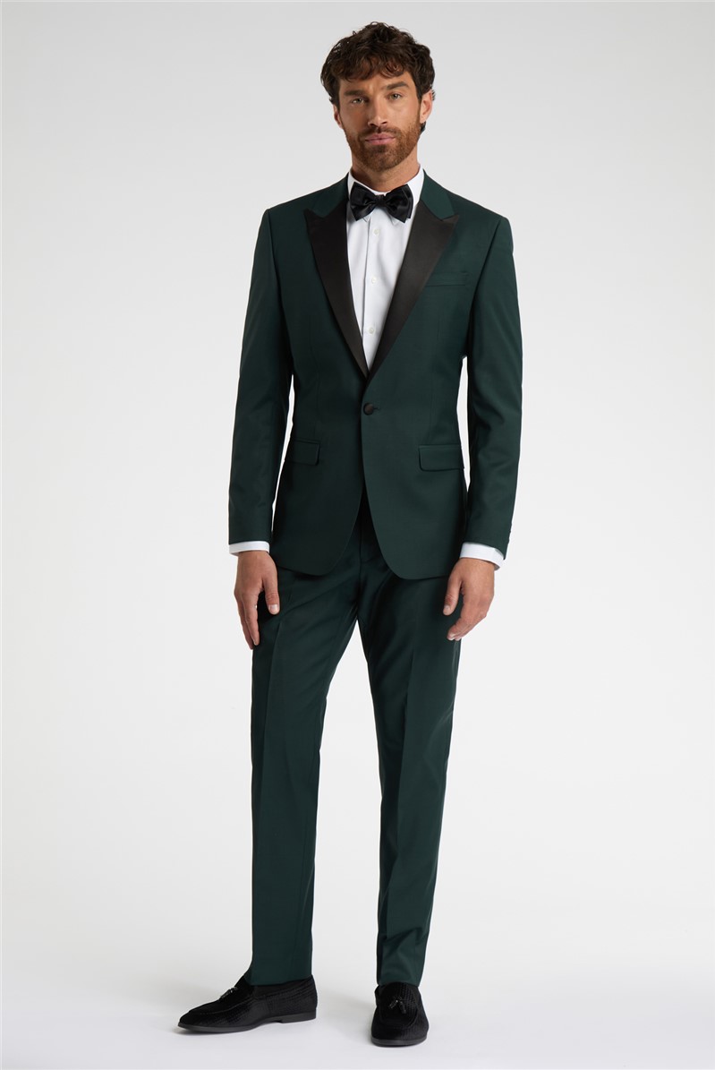  Tailored Fit Green Tuxedo Trousers