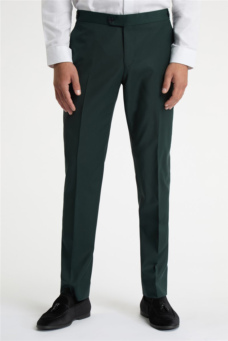  Tailored Fit Green Tuxedo Trousers